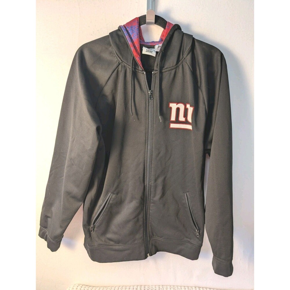 NY Giants Men's Zip Hooded Black Jacket Size Medium